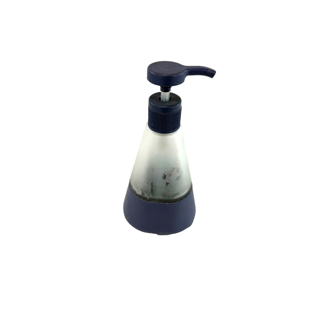 Cleancult Glass Hand Soap Dispenser 12oz Navy Blue Refillable Pump Bottle